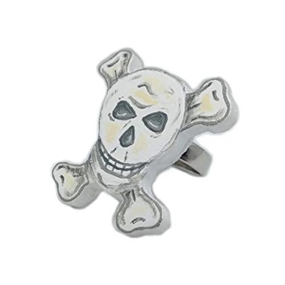 Wooden Skull & Crossbones Ring handmade handcrafted